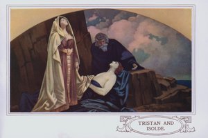 Wandgemälde im Peter Robinson Restaurant: Tristan und Isolde