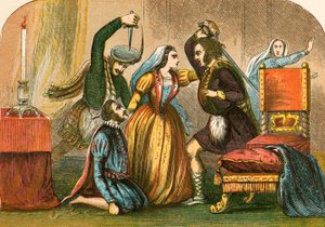 Mord an David Rizzio in Anwesenheit von Maria Stuart von English School