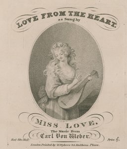 Musikalische Partitur für Liebe aus dem Herzen, gesungen von Miss Love