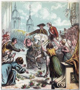 Napoleonischer Krieg: Der Herzog von Wellington (1769-1852) befreite Madrid 1812 aus dem französischen Griff. Wellington in Madrid von English School