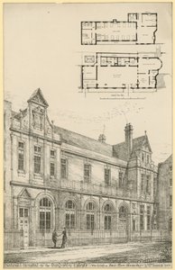 Nationalkrankenhaus für Gelähmte und Epileptiker: neuer Flügel in Powis Place, Bloomsbury von English School