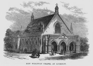 Neue Wesleyanische Kapelle in Lucknow von English School