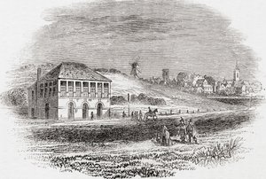 Newmarket Racecourse, Newmarket, England zur Zeit von Charles I, aus "Old England: A Pictorial Museum", veröffentlicht 1847 von English School