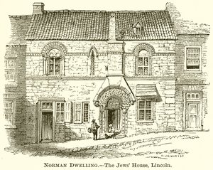Normannisches Haus - Das Judenhaus, Lincoln von English School