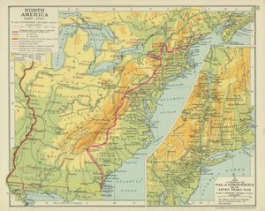 Nordamerika 1689-1783 (Farblithografie) von English School