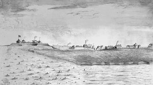 Nordwestansicht von Fort Lawrence in Chignectou von English School