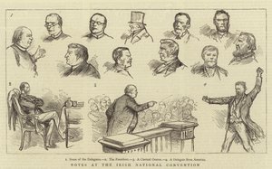 Notizen auf der Irischen Nationalversammlung (Stich)
