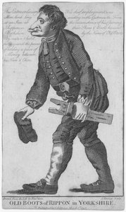 Alte Stiefel von Rippon in Yorkshire, graviert von J. Strange nach einer Zeichnung von Timothy Grin, veröffentlicht von C. Johnson, 1793