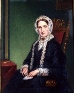 Alte Dame in Witwenkleidung, ca. 1850 von English School