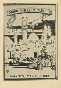 Omar Khayyam Club Dinner, 21. März 1912, im Paganis Restaurant