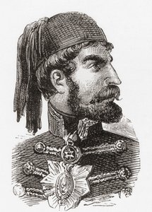 Omar Pascha Latas, aus Ward und Locks Illustrierter Weltgeschichte, veröffentlicht ca. 1882