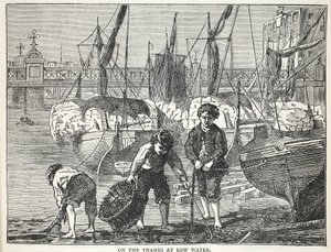 Auf der Themse bei Niedrigwasser von English School