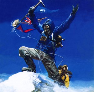 Auf dem Gipfel des Everest
