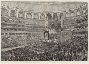 Eröffnung der Kolonial- und Indienausstellung durch die Königin von English School