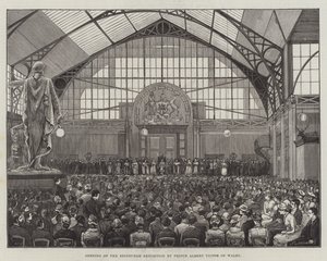 Eröffnung der Edinburgh-Ausstellung durch Prinz Albert Victor von Wales (Stich) von English School