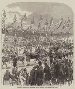 Eröffnung des Victoria Embankment durch den Prinzen von Wales und Prinzessin Louisa von English School