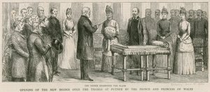 Eröffnung der neuen Brücke über die Themse in Putney durch den Prinzen und die Prinzessin von Wales