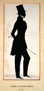 Orlando, Viscount Newport, Silhouette von einem unbekannten Künstler