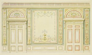 Verzierte Türen und Wanddekoration im Stil von Robert Adam (1728-92)