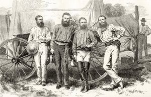 Überland-Telegraphen-Party, ca. 1872, aus 