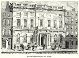 Oxford und Cambridge Clubhaus (Gravur) von English School