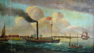 P.S. Royal Charter am Barton Waterside, um 1850 von English School