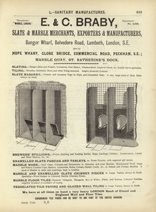 Seite aus dem Kompendium der Architekten, Vermesser und Ingenieure 1892 von English School