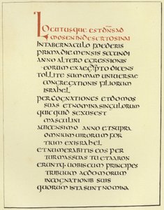 Seite aus der Amiatine Lateinischen Bibel von English School