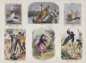 Seite aus dem Attraktiven Bilderbuch (farbige Gravur)