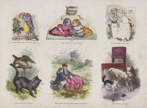 Seite aus dem attraktiven Bilderbuch (farbiger Stich) von English School