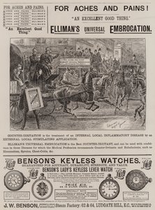 Seite mit Anzeigen (Gravur) von English School