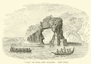 Pah oder Festung, Neuseeland, nach Cook von English School