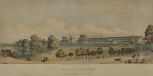 Palast der Industrie; Blick von der Brücke, Hyde Park, 1851 von English School