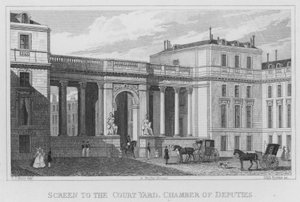 Paris, Bildschirm zum Hof, Kammer der Abgeordneten (Gravur)