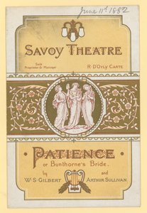Patience; oder Bunthornes Braut von W. S. Gilbert und Arthur Sullivan von English School