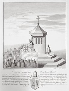 Pauls Kreuz und Predigt dort, 1809 von English School