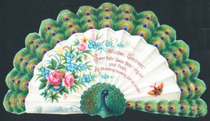 Pfau, Weihnachtskarte von English School