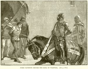 Piers Gaveston vor dem Earl of Warwick