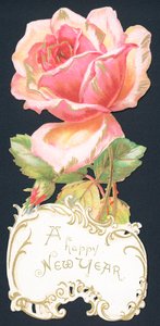 Rosa Rose, Neujahrskarte