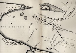 Plan für die Schlacht am Nil, aus Das Leben von Nelson von Robert Southey (1774-1843) erstmals veröffentlicht 1813