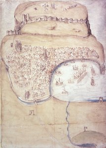 Plan von Scarborough und seinen Verteidigungen von English School