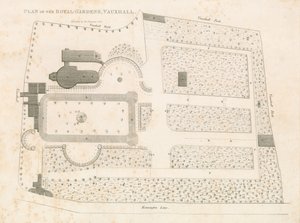 Plan der Königlichen Gärten, Vauxhall, London