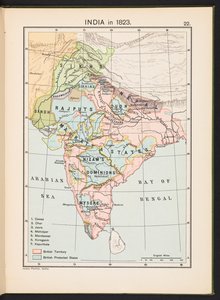 Tafel aus dem Historischen Atlas von Indien von Charles Joppen von English School