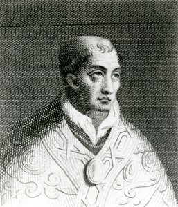 Papst Johannes VIII. (820-82) (Gravur) von English School