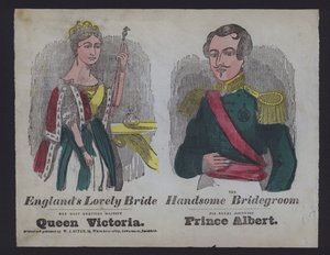 Beliebte Illustration zur Feier der Hochzeit von Königin Victoria und Prinz Albert