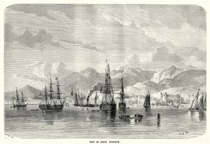 Port of Spain, Trinidad (Gravur) von English School