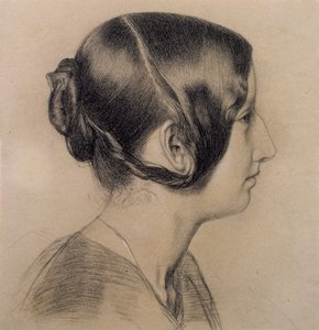 Porträtprofil einer jungen Dame, ca. 1840