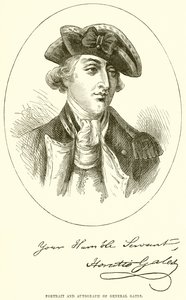 Porträt und Autogramm von General Gates von English School