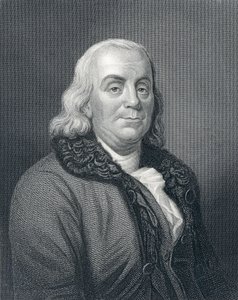 Porträt von Benjamin Franklin, um 1833