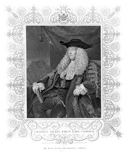 Porträt von Charles Pratt, 1. Earl Camden, graviert von H. Robinson